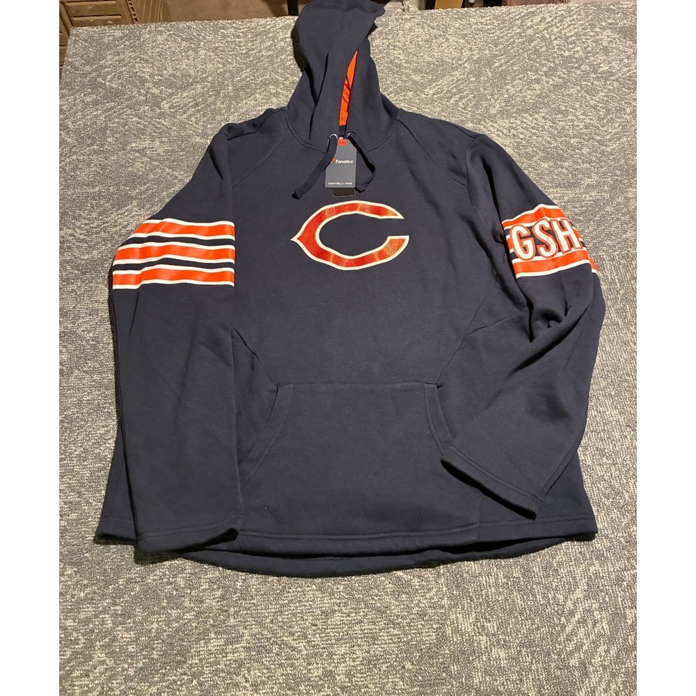 Chicago Bears NFL Fanatics Throwback GSH Hoodie Men's XL NWT Navy